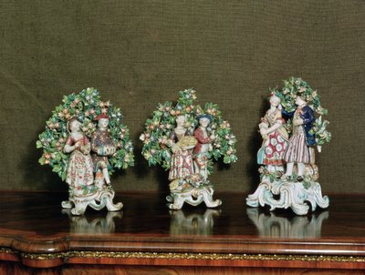 Figurines en porcelaine de Bow, 1761 - English School